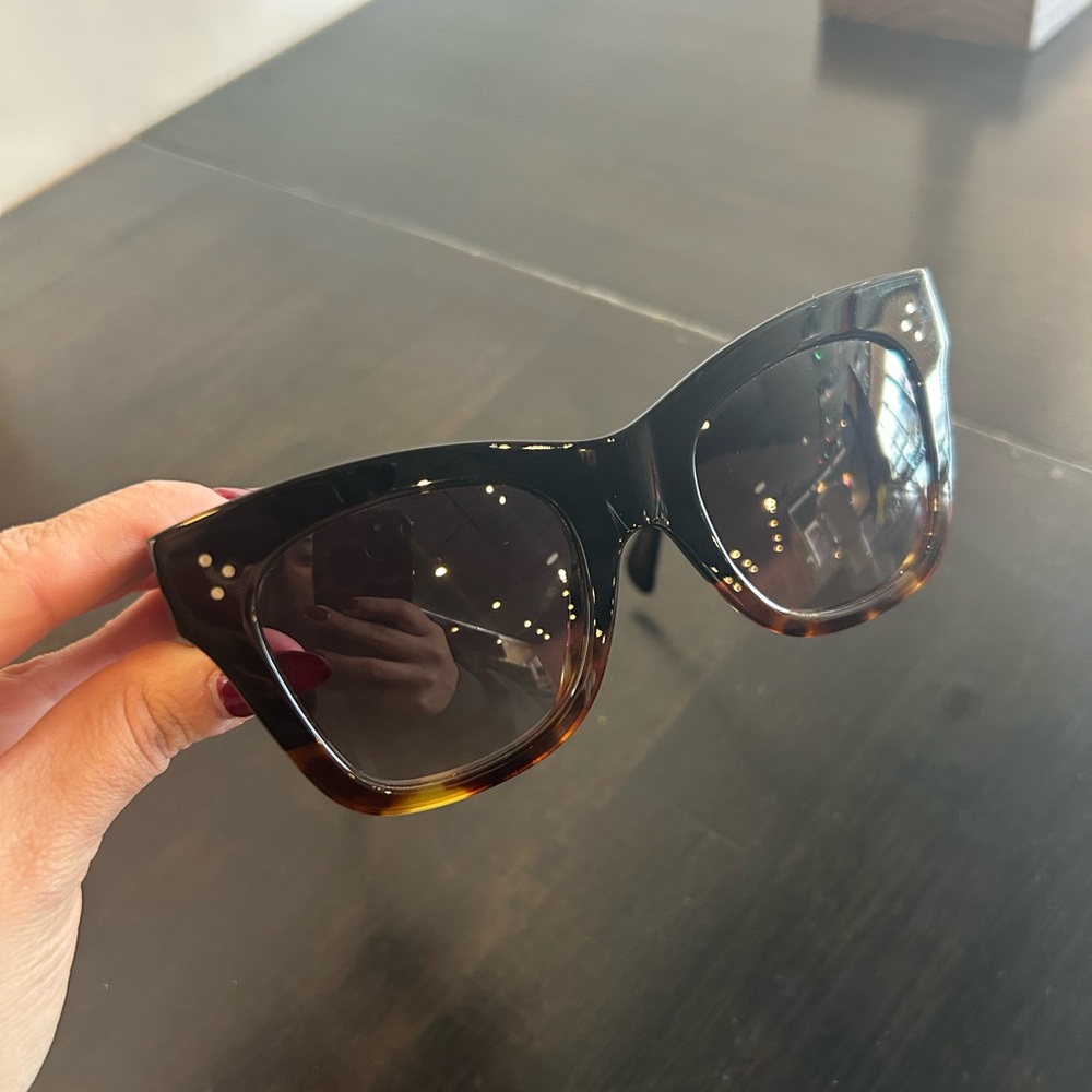 Celine Cat Eye Sunglasses CL4004IN Black/Tortoise - Picture 6 of 8